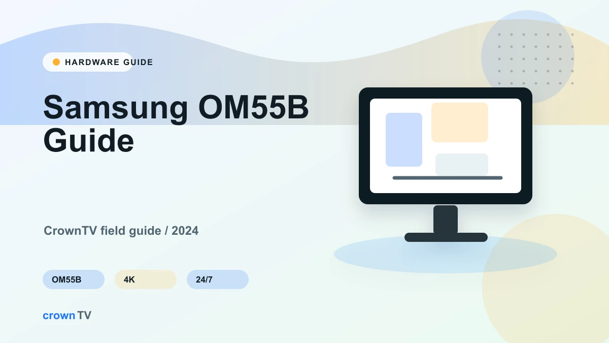 Samsung OM55B: Specs, Install, and Use Cases for the 55-Inch Window Display