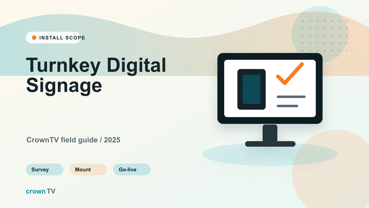 Turnkey Digital Signage: What 'Done-for-You' Actually Buys You