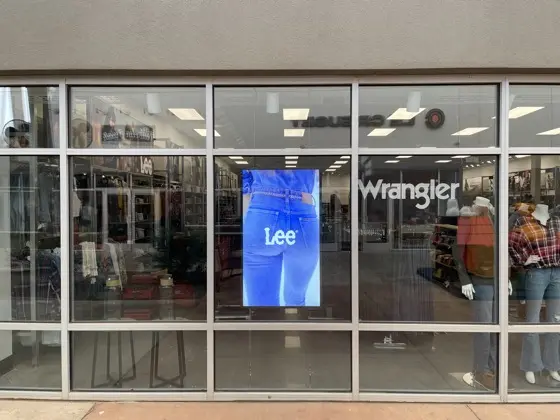 CrownTV digital signage at Lee Wrangler Store