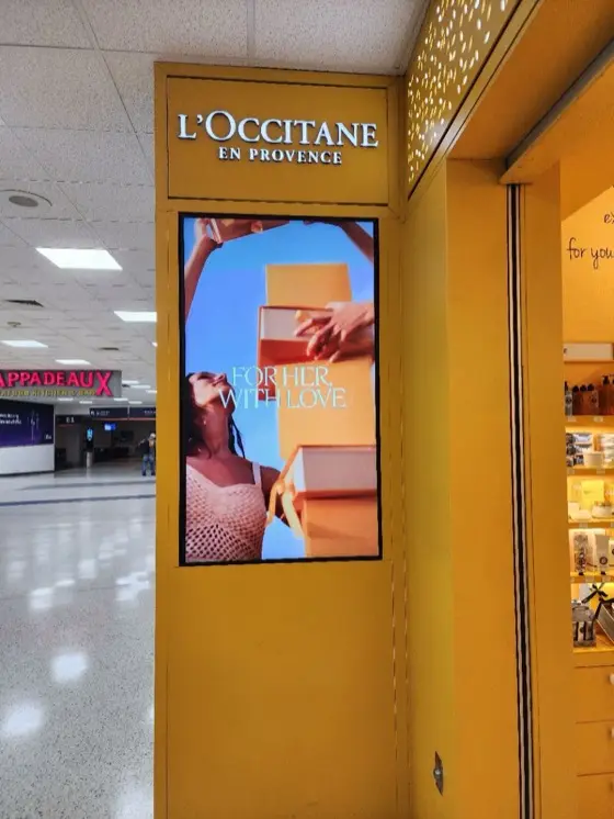 CrownTV digital signage at L'Occitane Boutique