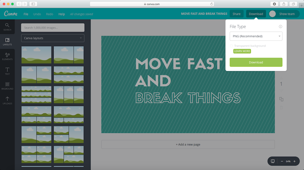 how to download canva