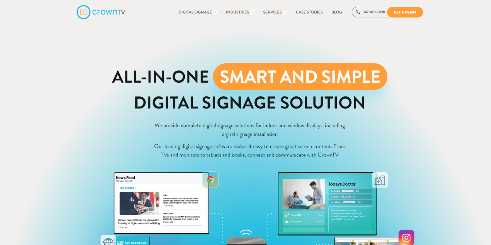 CrownTV digital signs