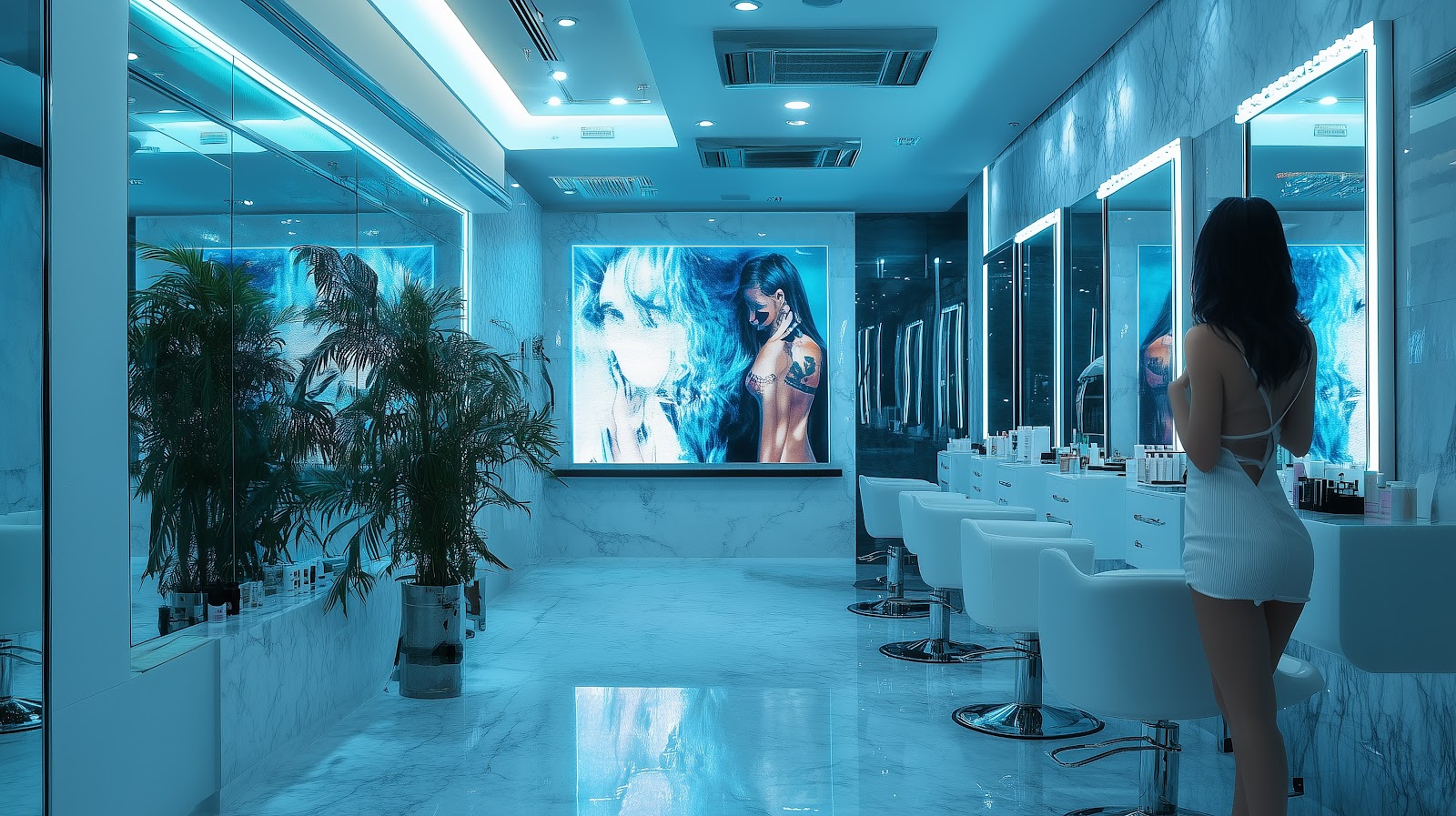 hair salon digital signage