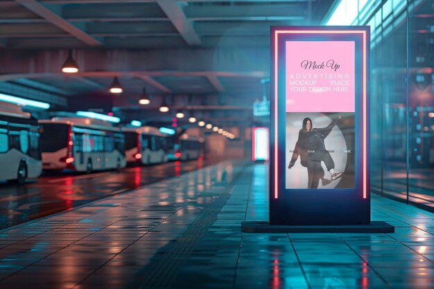 Outdoor  advertising display mockup